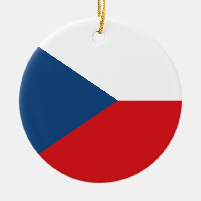 Ornamento con bandera de la República Checa (Frente)