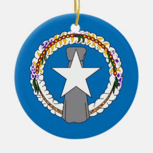 Ornamento con bandera de las Islas Marianas del No