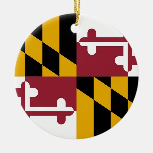 Ornamento con bandera de Maryland (Frente)