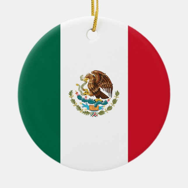 Ornamento con bandera de México (Frente)