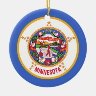 Ornamento con bandera de Minnesota