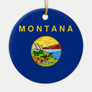 Ornamento con bandera de Montana