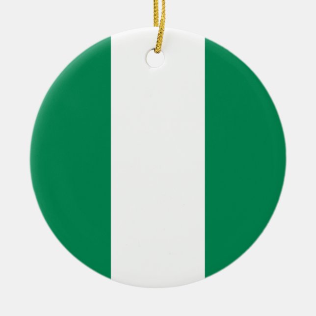 Ornamento con bandera de Nigeria (Frente)