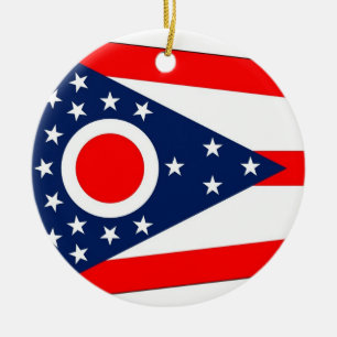 Ornamento con bandera de Ohio