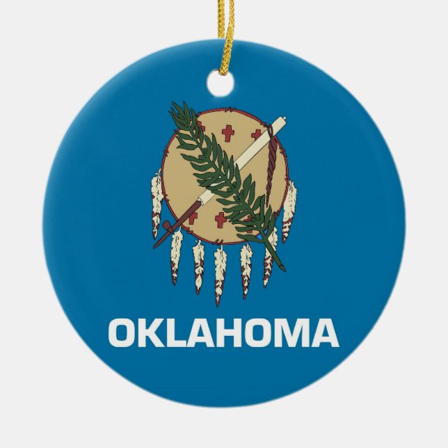 Ornamento con bandera de Oklahoma (Frente)