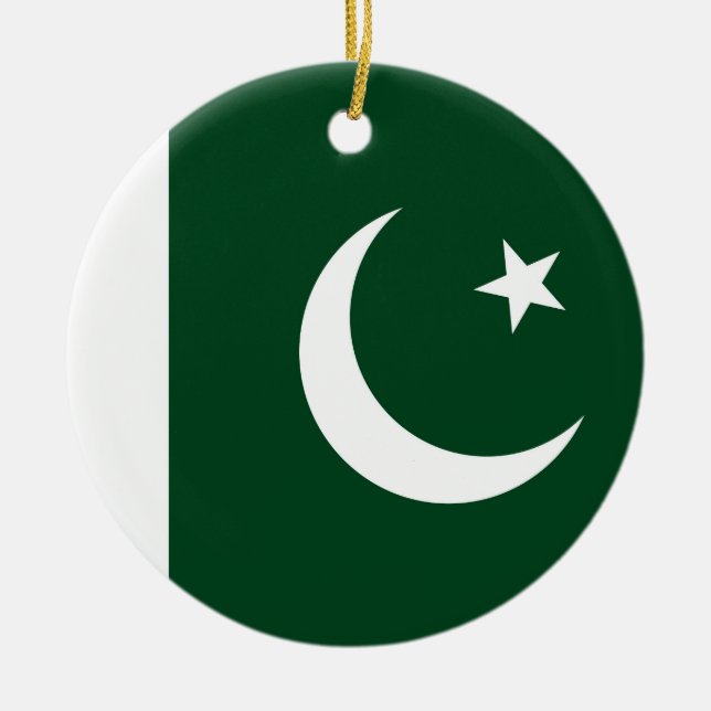 Ornamento con bandera de Pakistán (Frente)