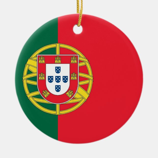 Ornamento con bandera de Portugal (Frente)