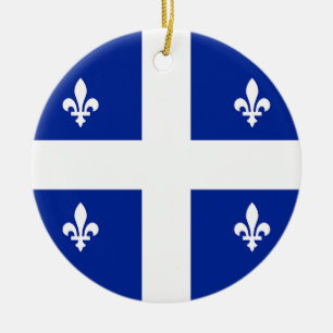 Ornamento con bandera de Quebec, Canadá