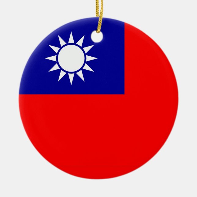 Ornamento con bandera de Taiwán (Frente)