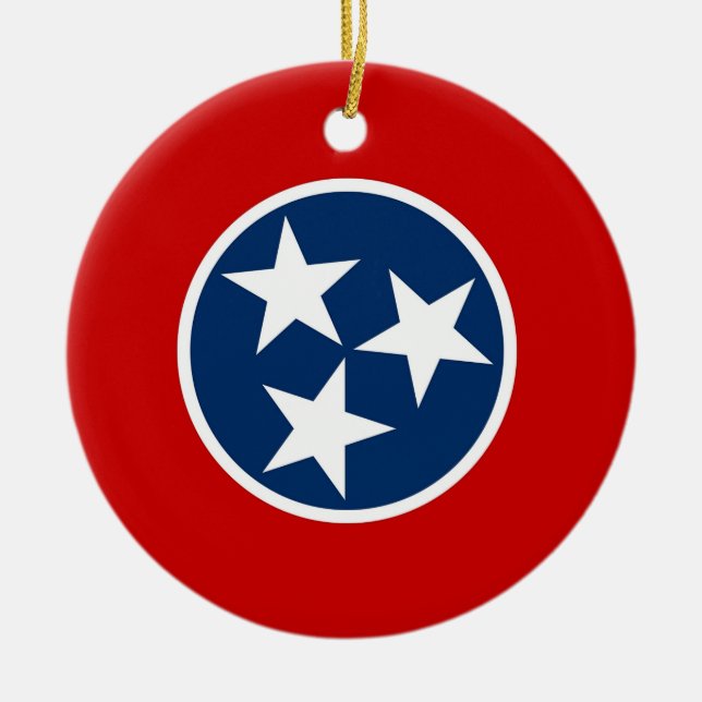 Ornamento con bandera de Tennessee (Frente)