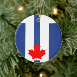 Ornamento con bandera de Toronto, Canadá