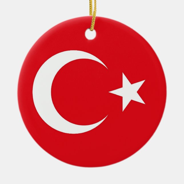Ornamento con bandera de Turquía (Frente)