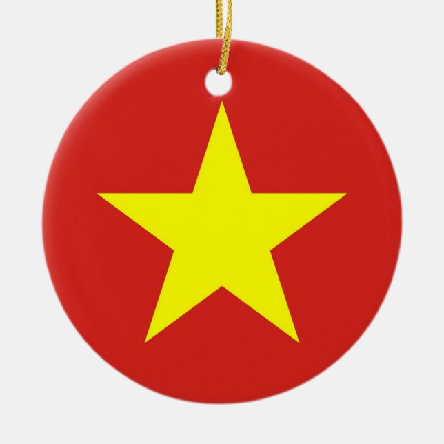 Ornamento con bandera de Vietnam (Frente)