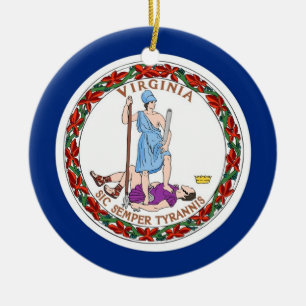 Ornamento con bandera de Virginia