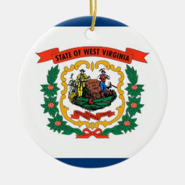 Ornamento con bandera de Virginia Occidental