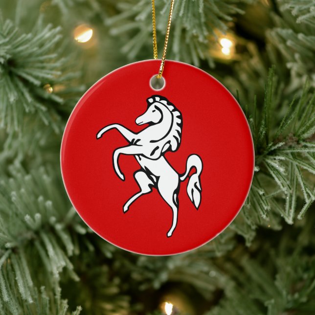 Ornamento con bandera del condado de Kent, Inglate (Árbol)