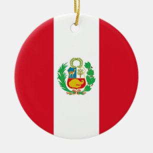 Ornamento con bandera del Perú