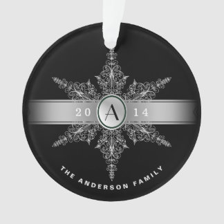Ornamento con clase del navidad del copo de nieve