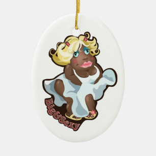 Ornamento con el carácter divertido del hipopóta