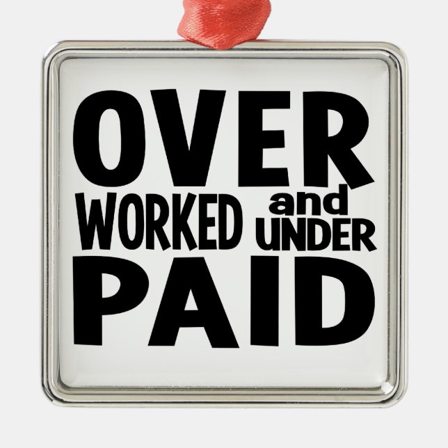 Ornamento con exceso de trabajo, personalizable (Frente)