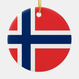 Ornamento con la bandera de Noruega