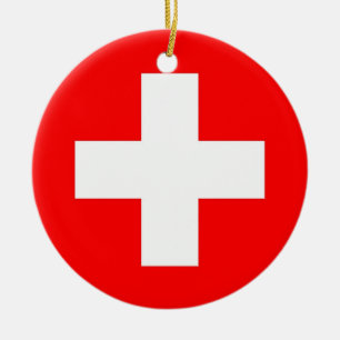 Ornamento con la bandera de Suiza
