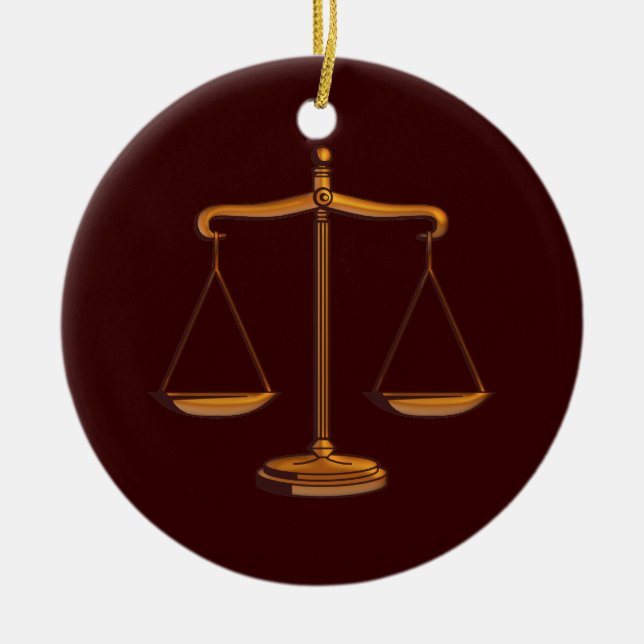 Ornamento con las escalas de la justicia (Frente)