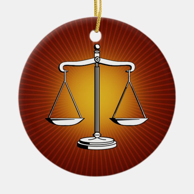 Ornamento con las escalas de la justicia (Frente)