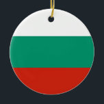 Ornamento con pabellón de Bulgaria<br><div class="desc">Elegante ornamento con bandera de Bulgaria. Este producto es su personalizable.</div>