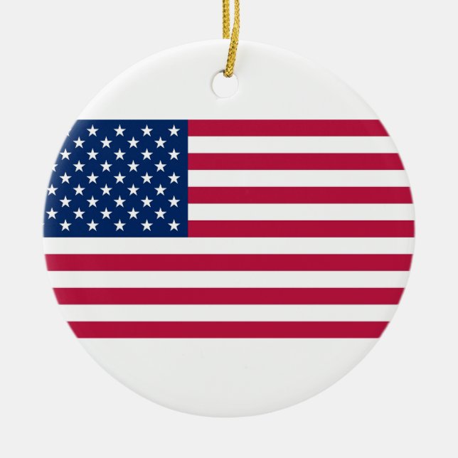 Ornamento con pabellón de los Estados Unidos (Frente)