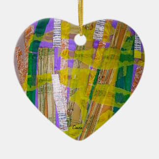 Ornamento con un collage caprichoso.