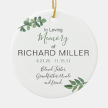 Ornamento conmemorativo de cerámica personalizado