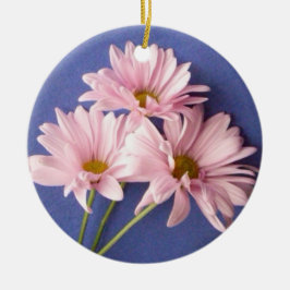 Ornamento conmemorativo de Daisies Rosados
