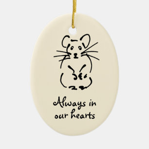 Ornamento conmemorativo de Hamster personalizable