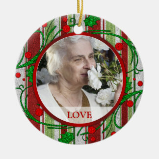 Ornamento conmemorativo de la foto de Navidad - Ho