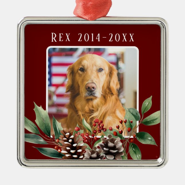 Ornamento conmemorativo de Navidades mascotas (Frente)