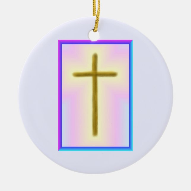 Ornamento conmemorativo de Neon Cross (Frente)