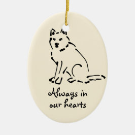 Ornamento conmemorativo de perros personalizable