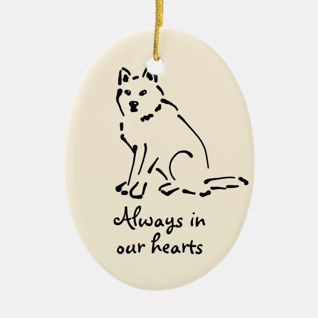 Ornamento conmemorativo de perros personalizable (Frente)