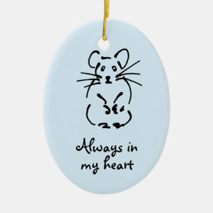 Ornamento conmemorativo de personalizable Hamster