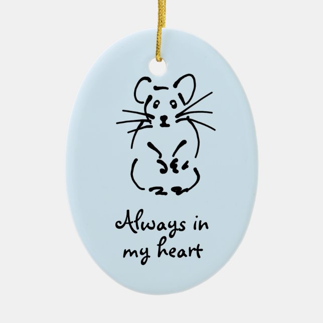 Ornamento conmemorativo de personalizable Hamster (Frente)