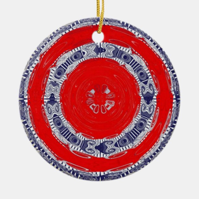 Ornamento conmemorativo de Red Ripples (Frente)