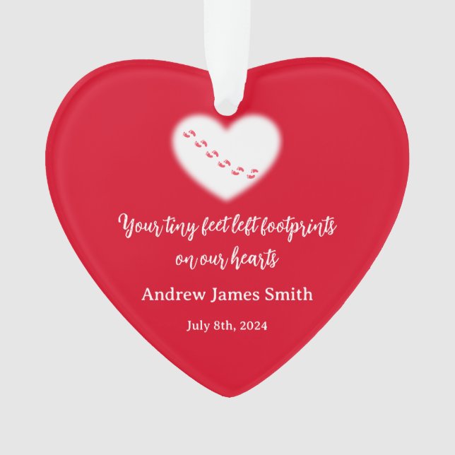 Ornamento conmemorativo del bebé de San Valentín (Anverso)