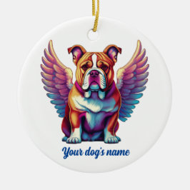 Ornamento conmemorativo del bulldog Angel Dog