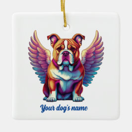 Ornamento conmemorativo del bulldog Angel Dog