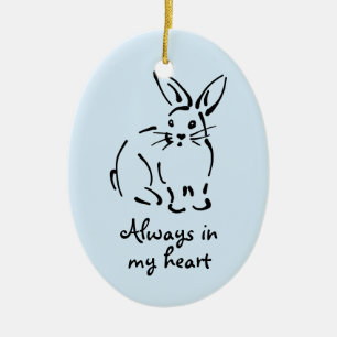 Ornamento conmemorativo del conejo del personaliza