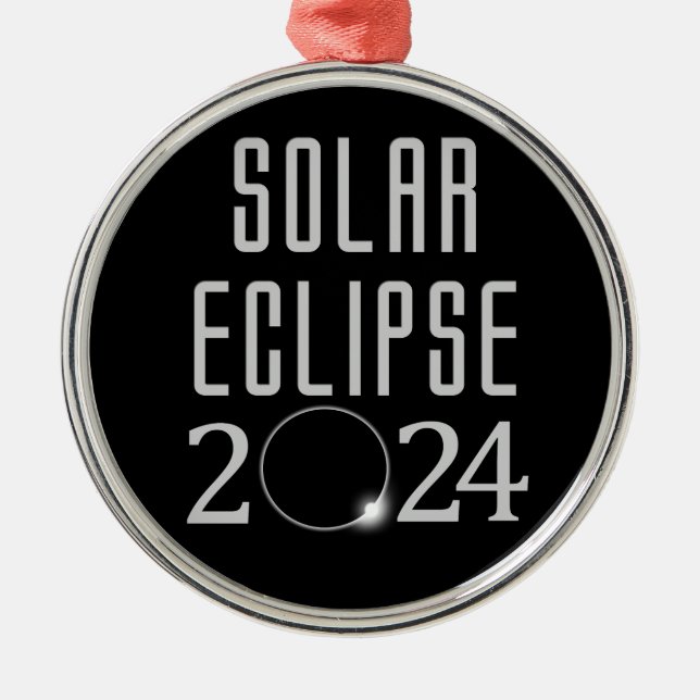 Ornamento conmemorativo del eclipse solar 2024 (Frente)