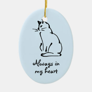Ornamento conmemorativo del gato del personalizabl
