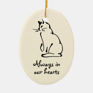 Ornamento conmemorativo del gato personalizable