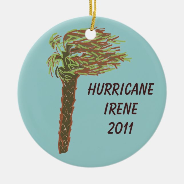 Ornamento conmemorativo del huracán personalizado  (Frente)